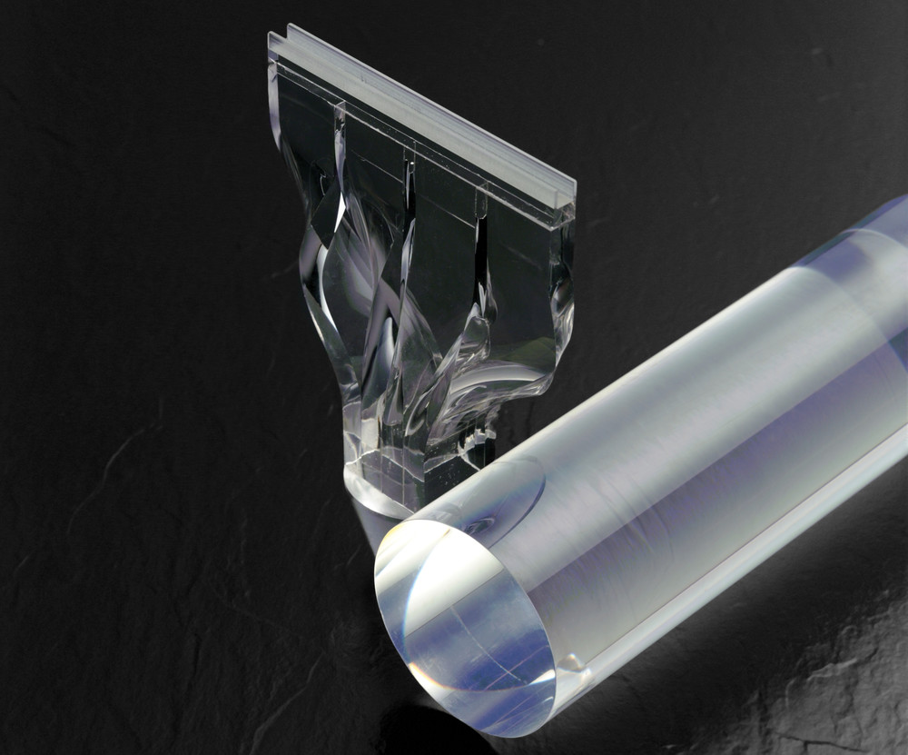 Light guides convey scintillation photons to the readout device. 